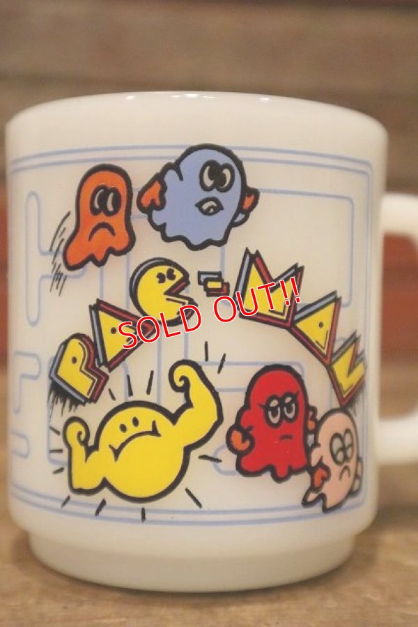 画像2: kt-230301-01 PAC-MAN / 1980's Glasbake Mug