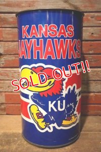 dp-230414-05 The University of Kansas / Jayhawks Tin Trash Box