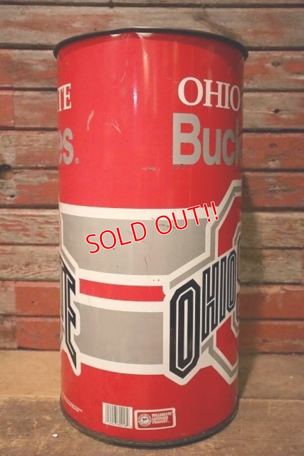 画像6: dp-230414-04 Ohio State University / Ohio State Buckeyes Tin Trash Box