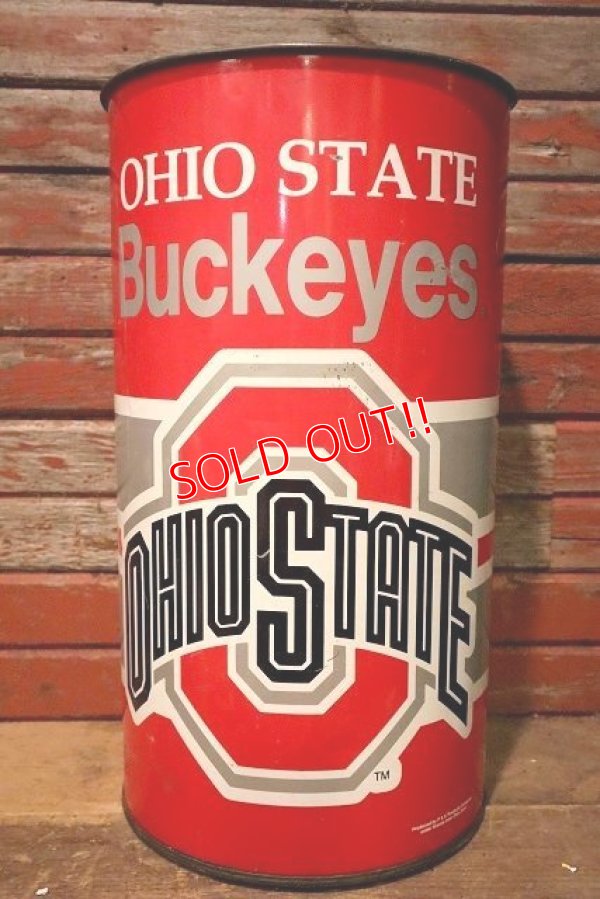 画像1: dp-230414-04 Ohio State University / Ohio State Buckeyes Tin Trash Box