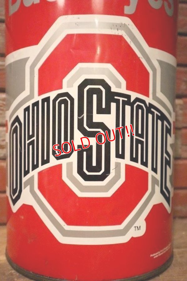 画像2: dp-230414-04 Ohio State University / Ohio State Buckeyes Tin Trash Box