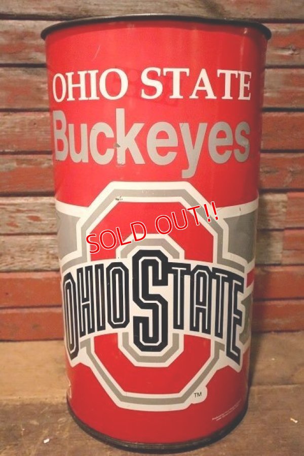 画像4: dp-230414-04 Ohio State University / Ohio State Buckeyes Tin Trash Box