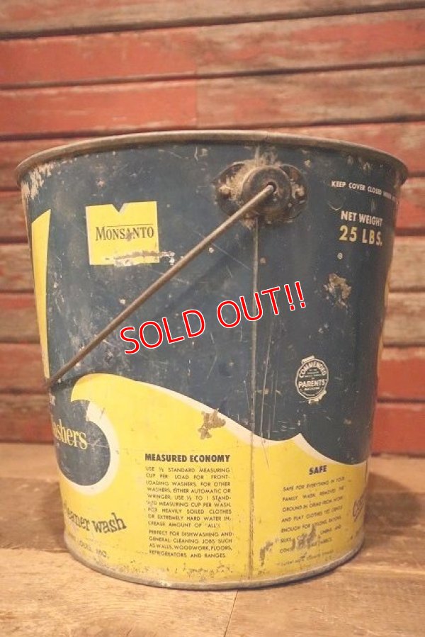 画像5: dp-230414-70 all / 1950's-1960's Laundry Detergent Galvanized Metal Bucket