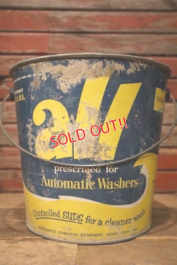 画像3: dp-230414-70 all / 1950's-1960's Laundry Detergent Galvanized Metal Bucket