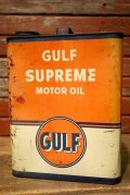 dp-230414-14 GULF / 1960's GULF SUPREME MOTOR OIL 2 U.S. Gallons Can