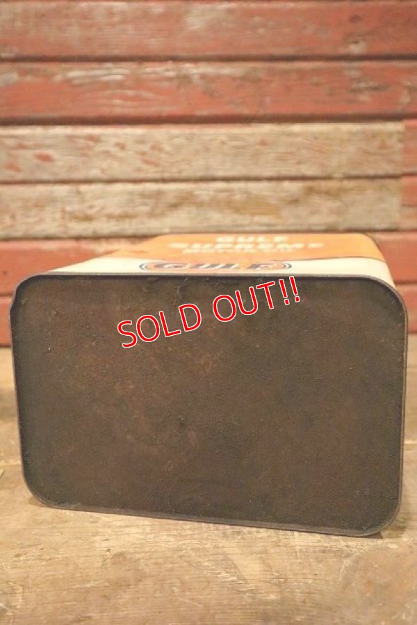 画像8: dp-230414-14 GULF / 1960's GULF SUPREME MOTOR OIL 2 U.S. Gallons Can