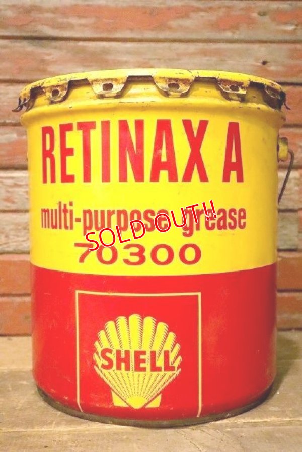 画像1: dp-230401-14 SHELL / RETINAX A 1960's 5 U.S. GALLONS OIL CAN