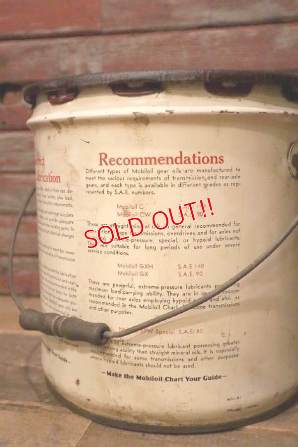 画像5: dp-230401-19 Mobiloil / 1940's-1950's 5 U.S. GALLONS OIL CAN