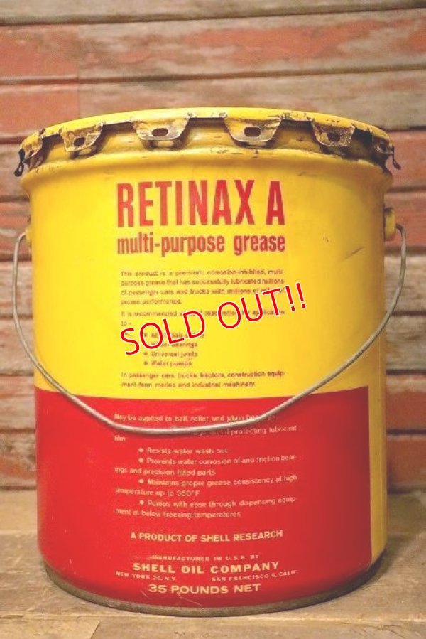 画像3: dp-230401-14 SHELL / RETINAX A 1960's 5 U.S. GALLONS OIL CAN