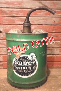 dp-230401-20 CONOCO / SUPER V MOTOR OIL1950's-1960's 5 U.S. GALLONS OIL CAN
