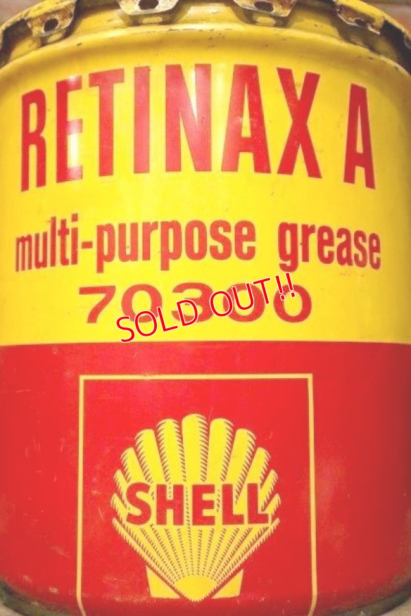 画像2: dp-230401-14 SHELL / RETINAX A 1960's 5 U.S. GALLONS OIL CAN