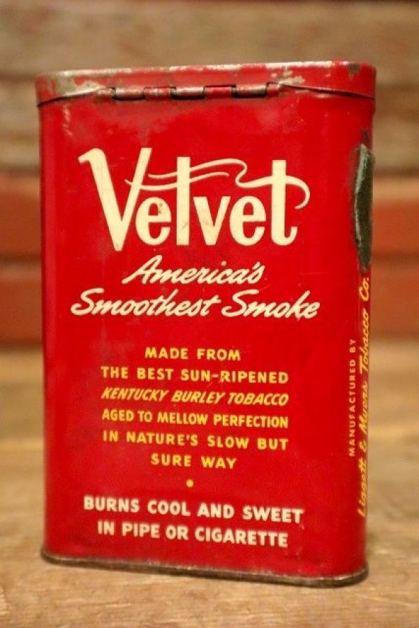 画像2: dp-230401-02 Velvet / 1940's-1950's Pipe & Cigarette Tobacco Can