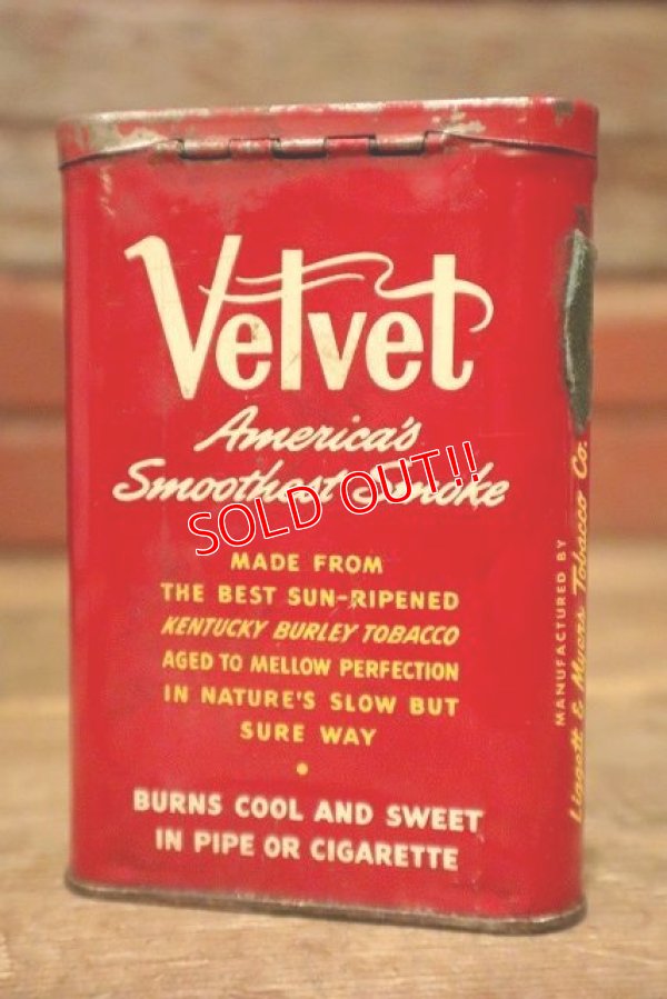 画像2: dp-230401-02 Velvet / 1940's-1950's Pipe & Cigarette Tobacco Can