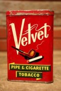 dp-230401-02 Velvet / 1940's-1950's Pipe & Cigarette Tobacco Can