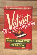 dp-230401-02 Velvet / 1940's-1950's Pipe & Cigarette Tobacco Can
