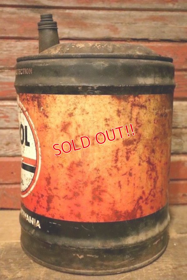 画像4: dp-230503-28 VEEDOL / TRACTOR OIL 1950's 5 U.S. GALLONS CAN