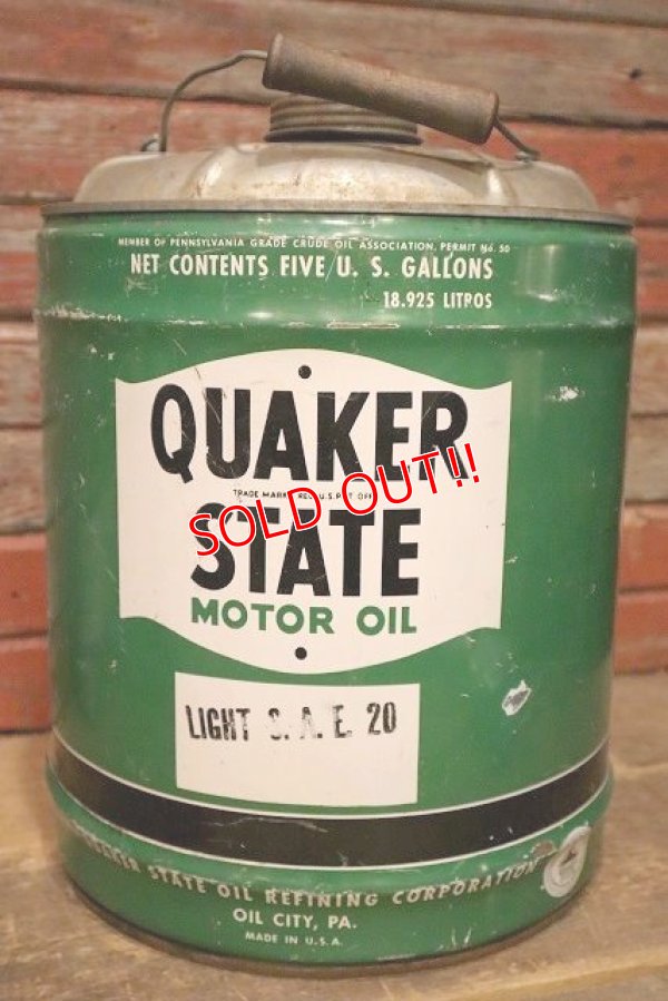 画像3: dp-230503-30 QUAKER STATE / 1940's 5 U.S. GALLONS CAN