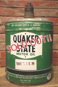 dp-230503-30 QUAKER STATE / 1940's 5 U.S. GALLONS CAN