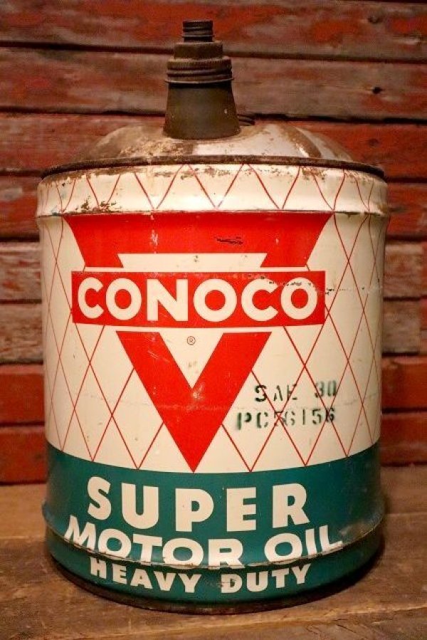 画像1: dp-230503-78 CONOCO / SUPER MOTOR OIL 1950's-1960's 5 U.S. GALLONS CAN