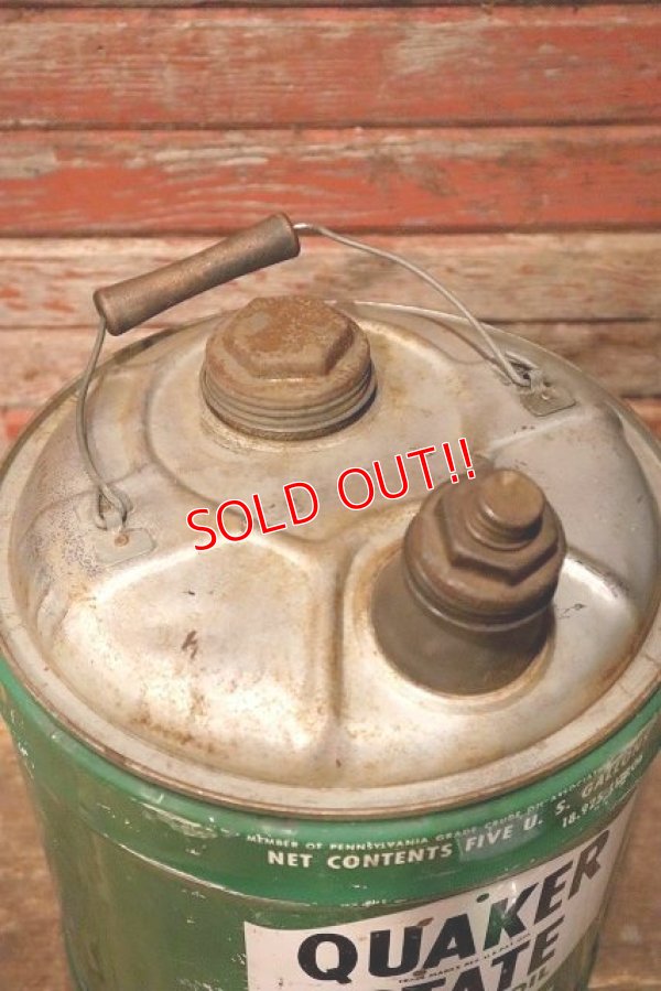画像7: dp-230503-30 QUAKER STATE / 1940's 5 U.S. GALLONS CAN