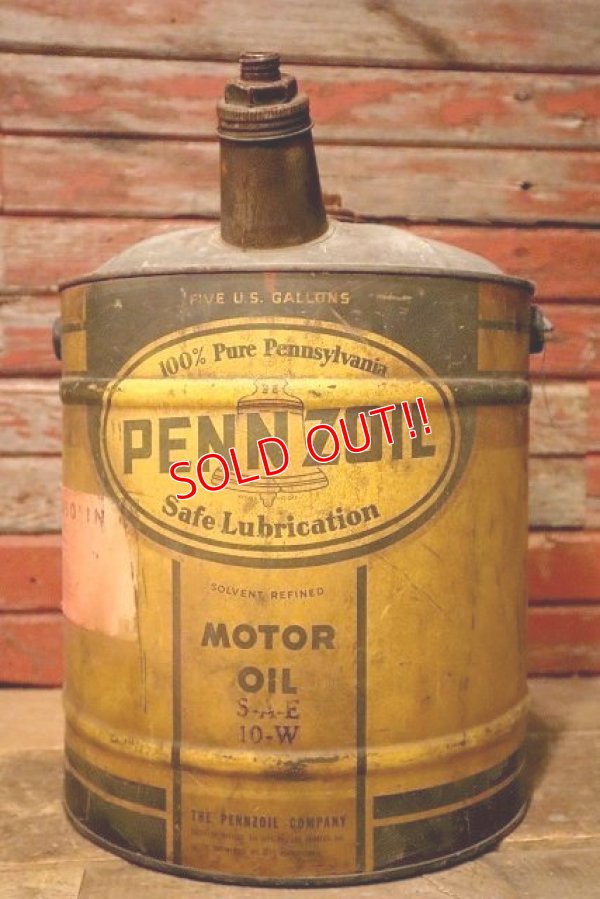 画像1: dp-230503-81 PENNZOIL / 1950's-1960's 5 U.S. GALLONS CAN