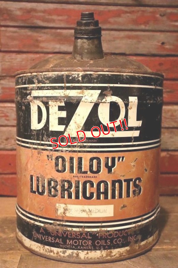 画像1: dp-230503-57 UNIVERSAL OIL CO., INC / DEZOL "OILPY" LUBRICANTS 1950's-1960's 5 U.S. GALLONS CAN