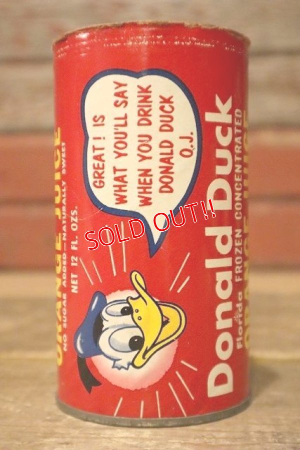 画像1: ct-230414-51 Donald Duck / 1960's-1970's 12 FL OZ..Orange Juice Can