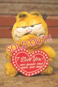 ct-230503-02 Garfield / 1980's Plush Doll "I Love You!"