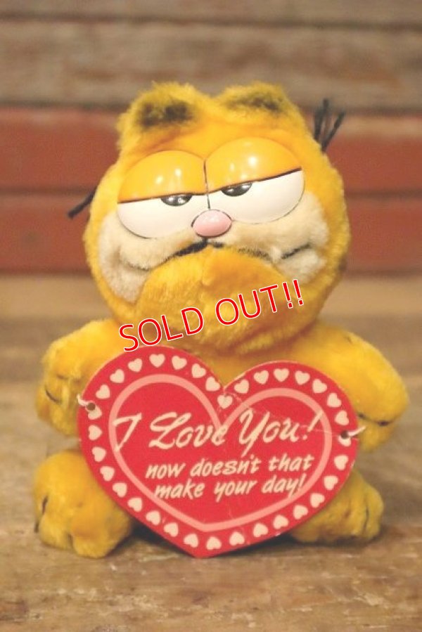 画像1: ct-230503-02 Garfield / 1980's Plush Doll "I Love You!"