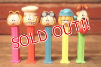 ct-230503-02 Garfield / 1990's PEZ Dispenser Set