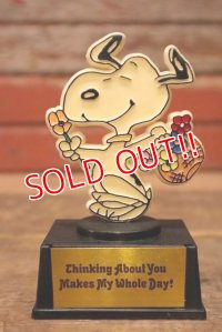 ct-230301-108 Snoopy / AVIVA 1970's Trophy "Thinking About You Makes My Whole Day!"