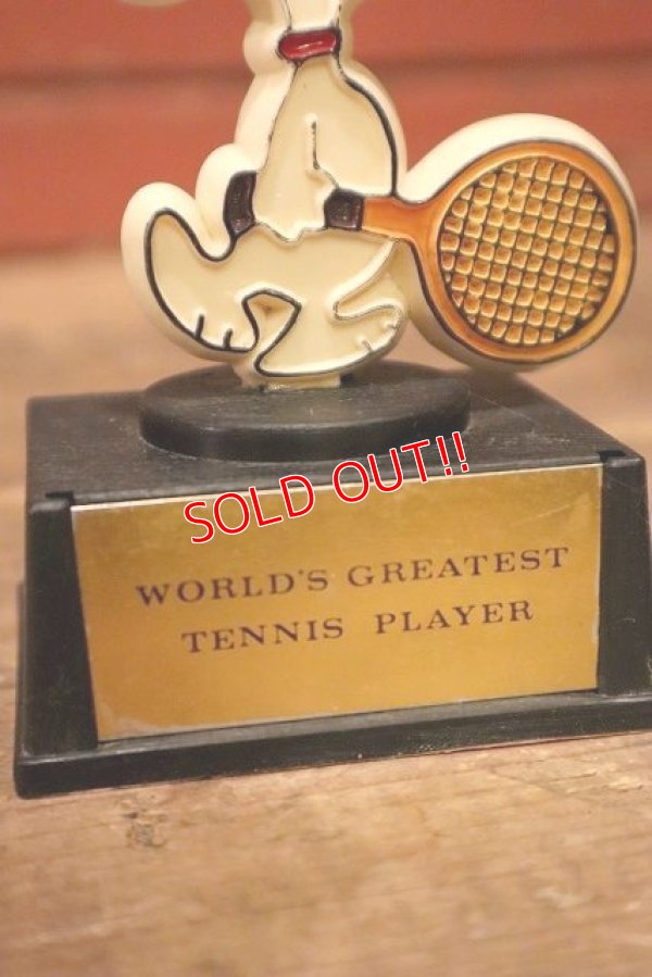 画像3: ct-230301-105 Snoopy / AVIVA 1970's Trophy " World's Greatest Tennis Player"