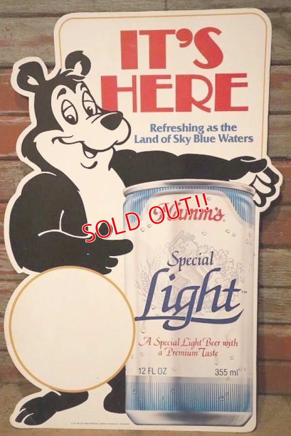 画像1: ct-230518-14 Hamm's Bear / 1983 Paper Sign