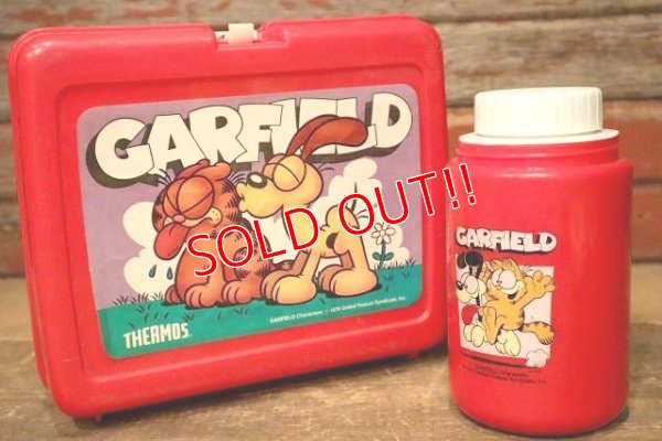 画像1: ct-230503-02 Garfield / THERMOS 1980's Plastic Lunch Box