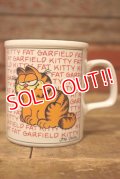 ct-230503-02 Garfield / ENESCO 1980's Ceramic Mug "Fat Kitty Garfield "