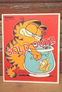 ct-230503-02 Garfield / Playskool 1970's Wood Frame Tray Puzzle