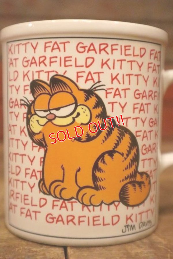 画像2: ct-230503-02 Garfield / ENESCO 1980's Ceramic Mug "Fat Kitty Garfield "