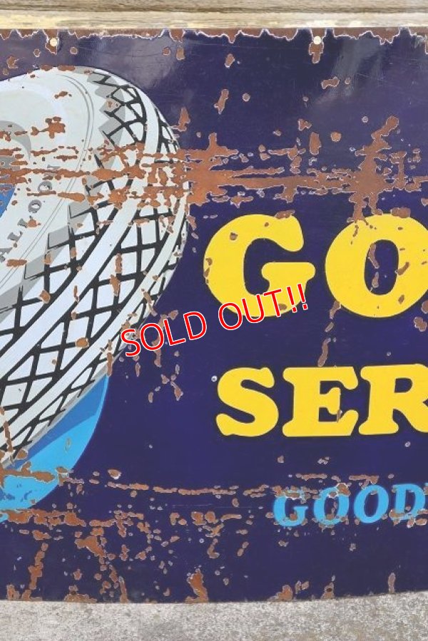 画像3: dp-230503-77 GOODYEAR SERVICE STATION / 1930's Porcelain Sign