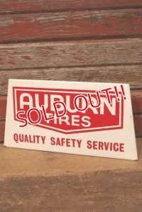dp-230503-74 AUBURN TIRES / 1950's-1960's Metal Sign