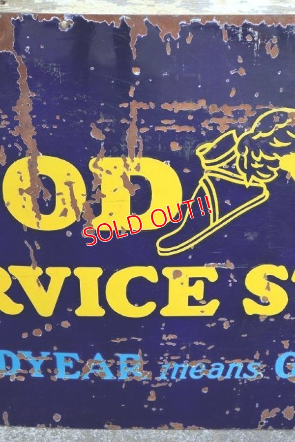 画像4: dp-230503-77 GOODYEAR SERVICE STATION / 1930's Porcelain Sign