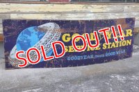 dp-230503-77 GOODYEAR SERVICE STATION / 1930's Porcelain Sign