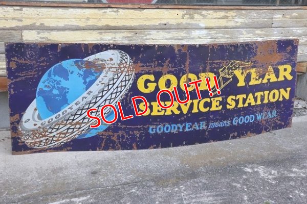 画像1: dp-230503-77 GOODYEAR SERVICE STATION / 1930's Porcelain Sign