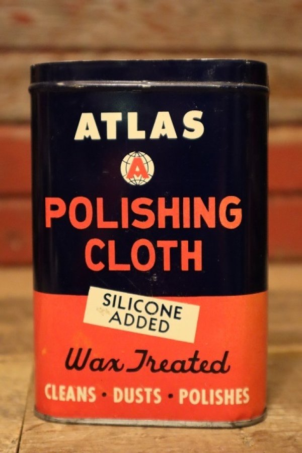 画像1: dp-230601-01 ATLAS / 1950's POLISHING CLOTH CAN