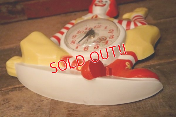 画像8: ct-230601-15 McDonald's / Ronald McDonald 1980's Wall Clock (B)