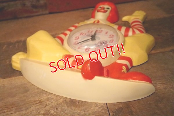 画像8: ct-230601-14 McDonald's / Ronald McDonald 1980's Wall Clock (A)