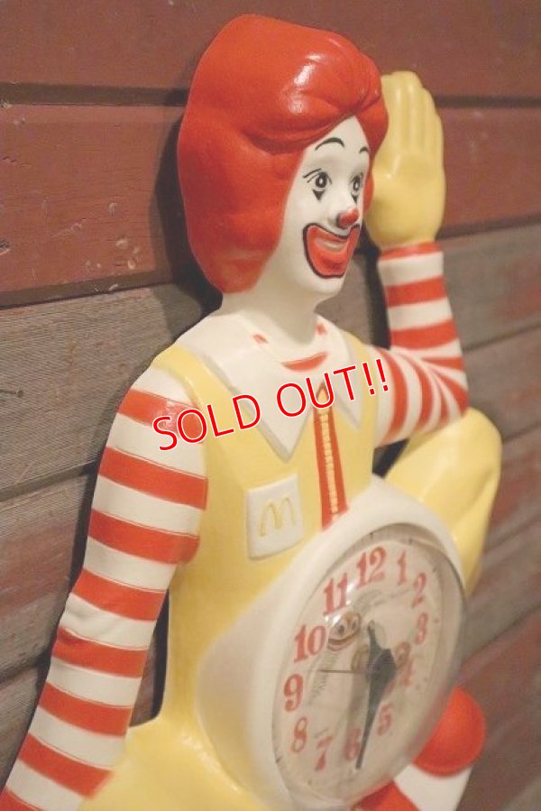 画像4: ct-230601-15 McDonald's / Ronald McDonald 1980's Wall Clock (B)