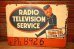 画像1: dp-230601-28 TUNG-SOL / RADIO TELEVISION SERVICE 1950's W-side Metal Sign (1)