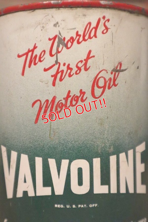 画像2: dp-230608-14 VALVOLINE / 1940's-1950's One U.S. Quart Oil Can