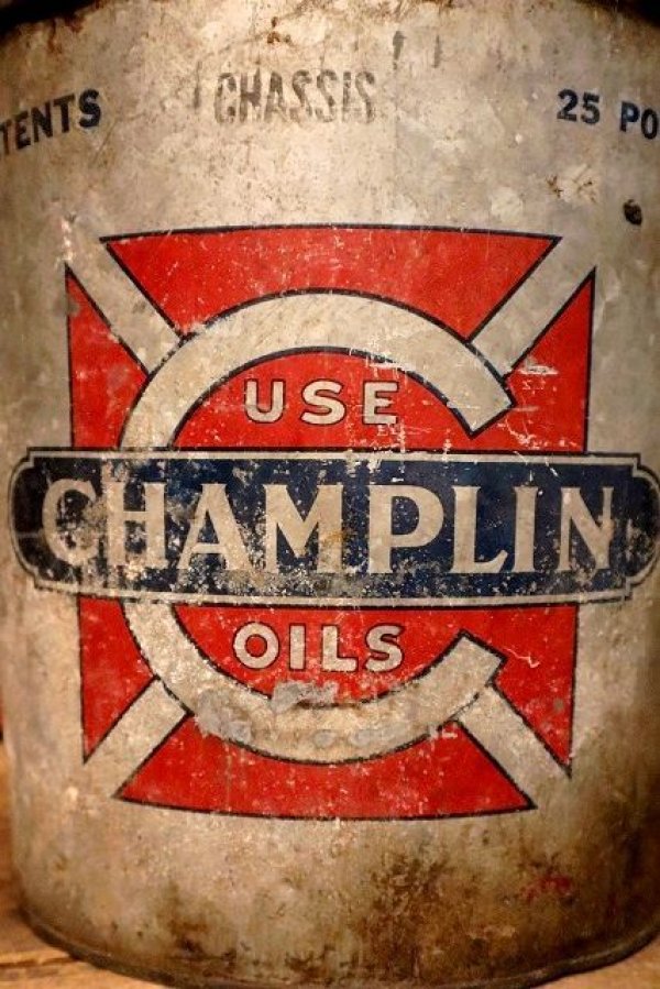 画像2: dp-230601-59 CHAMPLIN MOTOR OIL / 1950's 25 POUNDS BUCKET