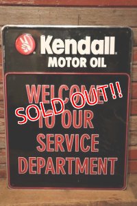 dp-230601-29 KENDALL /1980's Metal Sign "WELCOME TO OUR SERVICE DEPARTMENT"